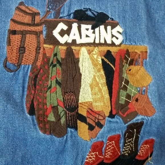 𝅺COUNTRY Legends Cabincore Denim Shirt M - Picture 6 of 11